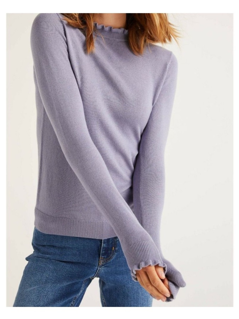 BODEN Cotton Wool Long Sleeve Top Women US 4